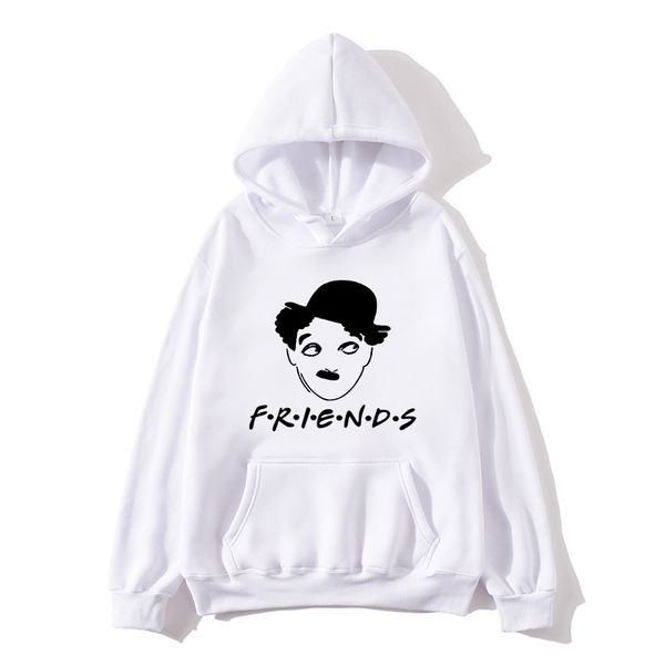 

популярные европейские мужские и женские повседневные толстовки друг смешные многоцветные толстовки для подростков хип-хоп уличный принт, Black