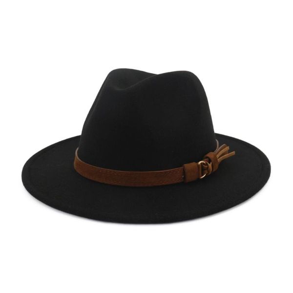 

2020 autumn and winter solid color wool wool hat ladies retro casual hat wild jazz fashion simple trend