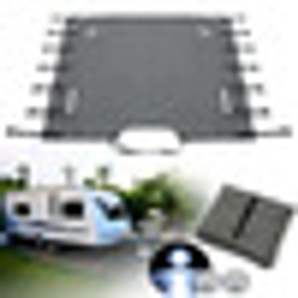 

grey caravan front towing cover chip protection universal size led lights