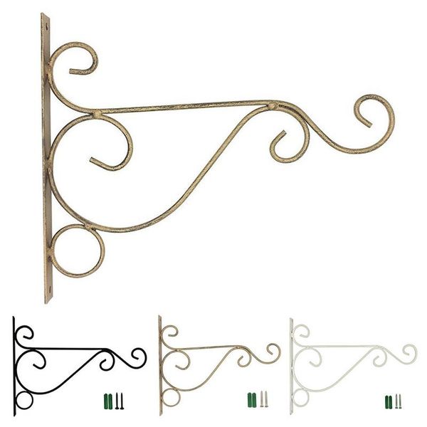 

european balcony creative wrought iron flower pot hook flower decoration wall hanging basket bracket no rust easy to clean