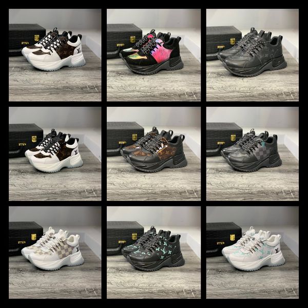 

casual king sneakers mens designer shoes 100% real leather sorrento sneakers two-tone rubber sole women casual shoes trainers size 38-44, Black