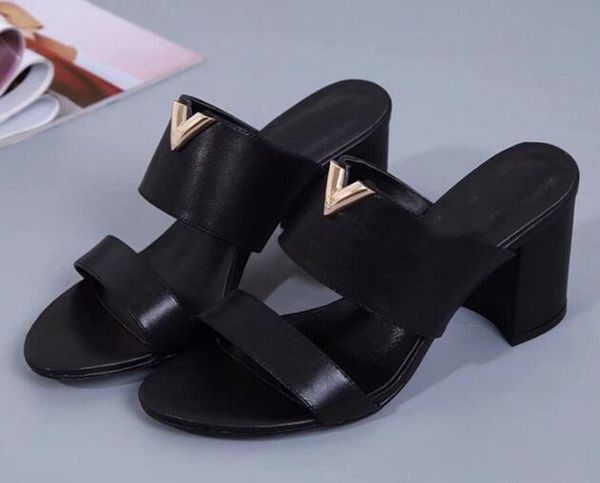 

Мода сексуальные женские сандалии на высоком каблуке 7 см летние насосы натуральная кожа женский коренастый каблук Обувь SZ35-40