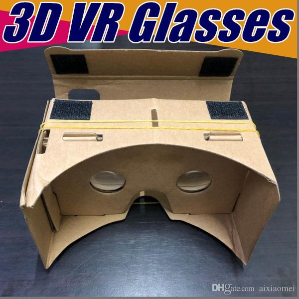 

100x diy 3d glasses google cardboard vr box ii 2.0 version vr virtual reality vr 3d glasses for 3.5 - 6.0 inch smartphone new iphone x 5 6 7