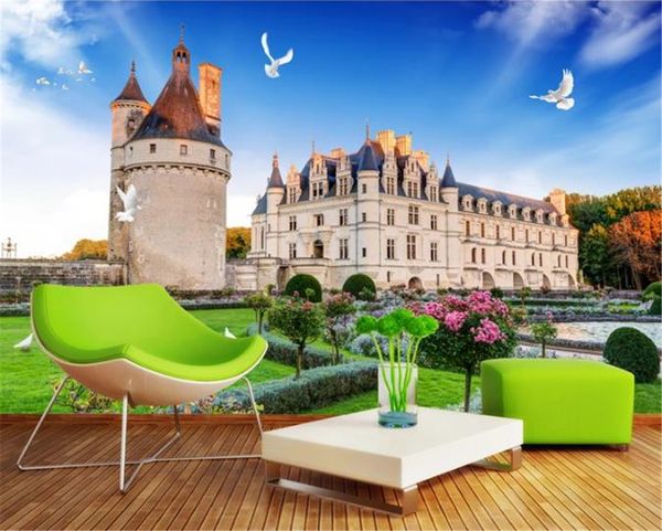 

wholesale 3d wallpaper exotic european and american architecture castle 3d landscape wallpaper hd advanced wall paper