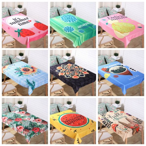 

table cloth waterproof polyester tablecloth nordic pattern home table covers rectangle desk cloth wipe covers 37 designs optional lyw2861