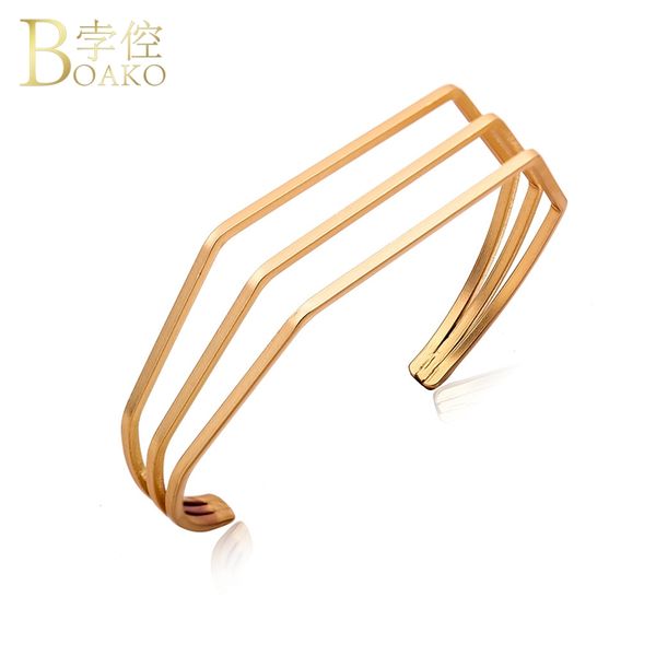 

boako trendy bangles for women bangles bracelets wedding adjustable bracelet femme braccialetto minimalist jewelry z5, Black