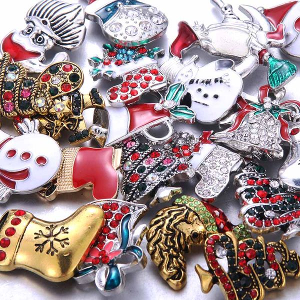 

10pcs/lot christmas snap button jewelry 18mm snap buttons colorful crystal rhinestone snaps for jewelry bracelet bangle, Golden;silver