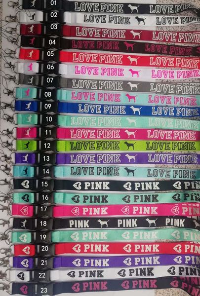 

brand lanyards black accessory holder lanyards for key keyring love pink 10pcs