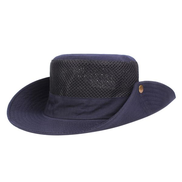 

fashion summer outdoor sun hat bucket mesh boonie hat drying fishing cap 2019 spring autumn new plus size soft fashion black, Blue;gray