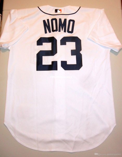 

retro hideo nomo #23 russell athletic detroit jersey white mens stitched baseball jerseys, Black;blue