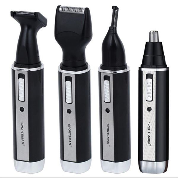 

4 in 1 travel man grooming kit electric shaver razor beard clipper styling nose shave cuting sideburn body hair trimmer removal