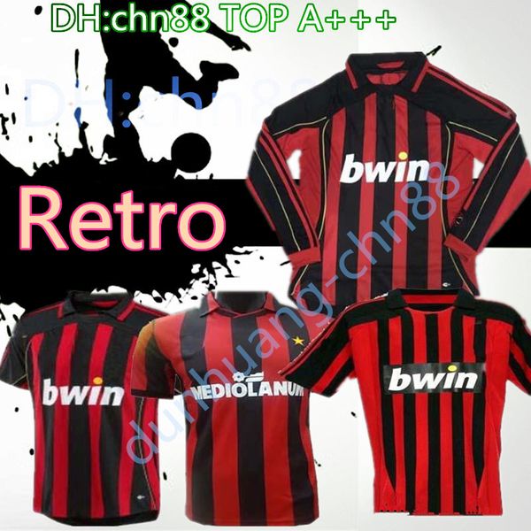 

Long leeve 90 91 retro hirt home 2008 gullit occer jer ey 1990 1991 maldini bare i van ba ten football ronaldo kaka inzaghi 06 07 milan
