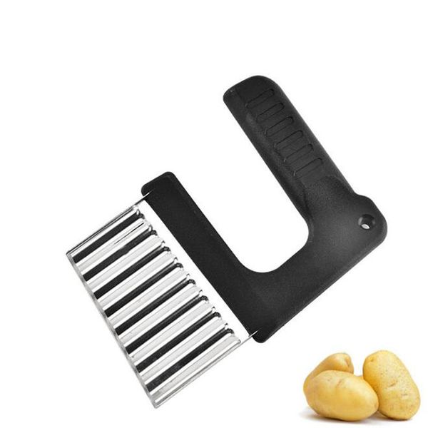Acier Inoxydable Pomme De Terre ondulée Coupe-légumes fruits Wave Cutter Coupe Outils Hot