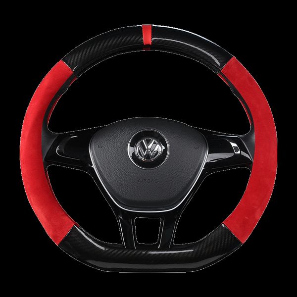 

carbon fiber car leather steering wheel cover car for w210 e-class e320 2000 2001 2002
