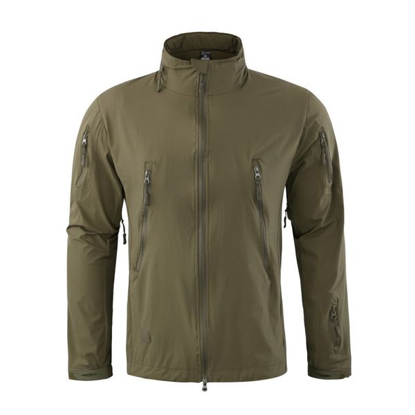 

men's jackets outdoor sport softshell jacket men hunting coats thin breathable windbreaker for camping hiking hooded, Black;brown