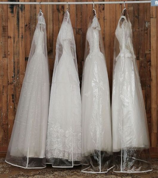 Transparent Wedding Dress Dust Cover Omniseal Extra Large PVC 180*58*10cm Wedding Garment Bag Long Garment Cover Travel Storage Wholesale Dress For