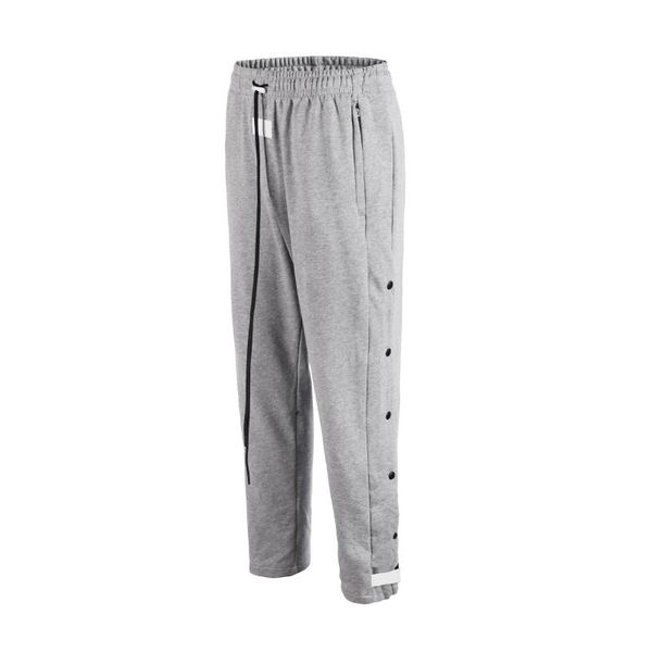 

fog side open snap кнопки уличная брюки drawstring эластичный пояс sweatpants бегуны брюки мужчины, Black