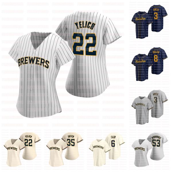 

womens youth 2020 50th jersey christian yelich woodruff keston hiura lorenzo cain ryan braun brent suter yasmani grandal orlando arcia hader, Blue;black
