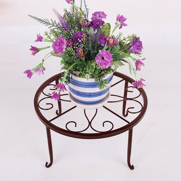 

wrought iron indoor office table desk flower pot stands european balcony floor vase shelf rack plant display