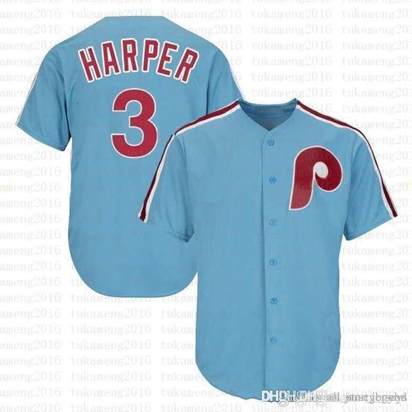 

RED WHITE Philadelphia 3 Bryce Harper Phillies Cool Base Jersey Majestic Alternate Cool Base Bryce Harper Baseball Jerseys Free Shipping
