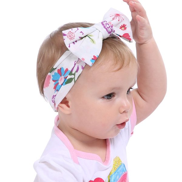 Baby Headbands With Big Bows Girls Kids Cute Bowknot Floral