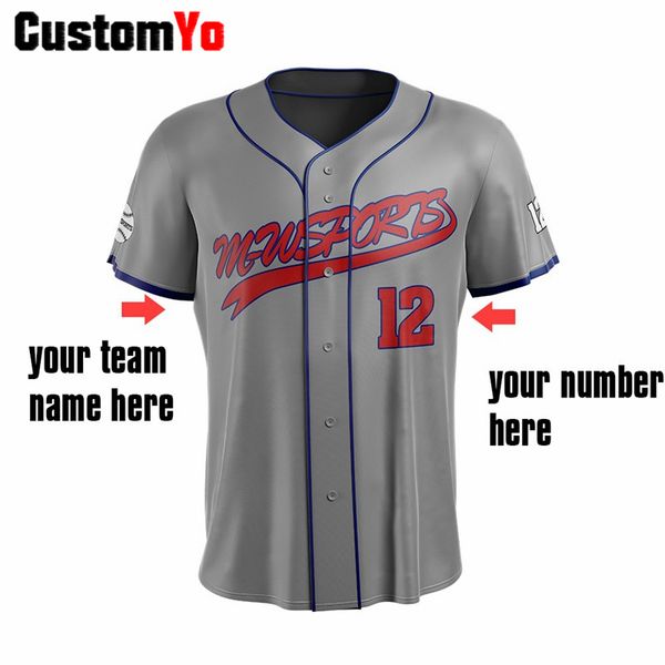 

m-w спорт customized полиэстер клуб печать логотипа наименование софтбол одежда camiseta beisbol