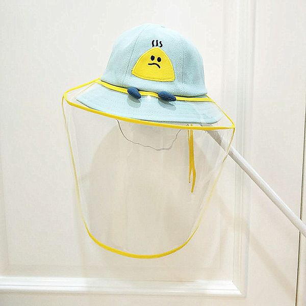 

kids protective face mask fisherman cap outdoor summer anti dust bucket hat facial dustproof head cover hat in stock fast shipping
