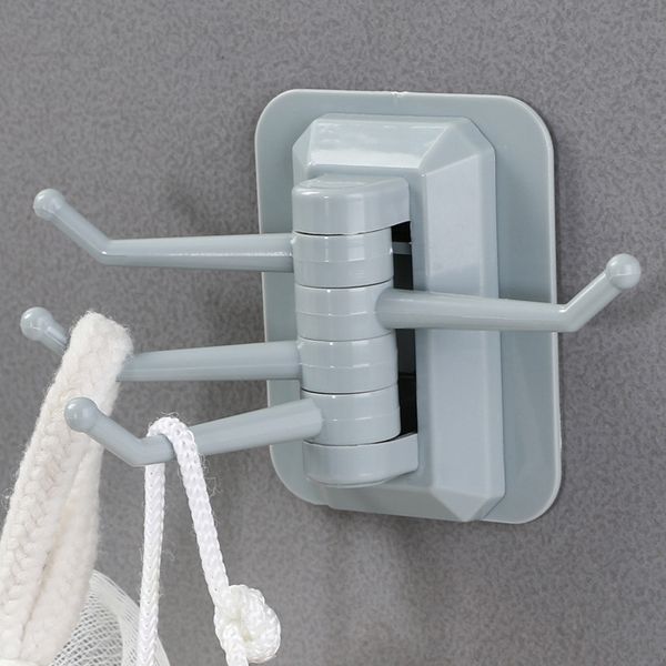 

4 folding arms heavy duty swivel wall hook towel hanger rotatable strong stick hook kitchen bathroom wall hanger adhesive