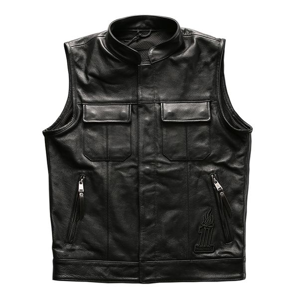 

ha-17 b1010 читать описание! азиатский размер супер качество коровьей кожи жилет мужской коровьей кожи жилет мужской стильный всадник, Black;white