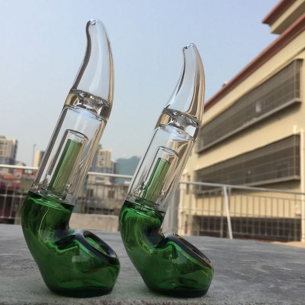 

2019 New 6.0 inch Pocket Bubbler Mini Sherlock hand Smoking pipe Glass Blunt For Dry Herb In Stock