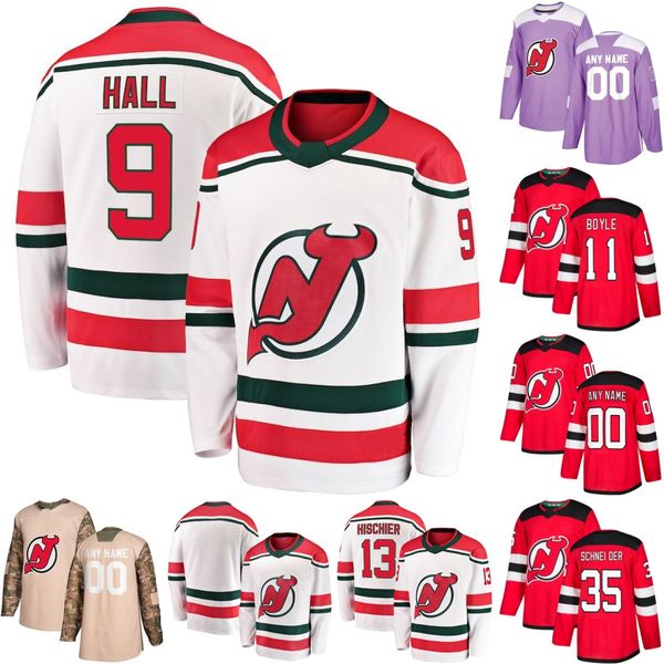 

Mens New Jersey Devils 17 Kenny Agostino 13 Nico Hischier 21 VKyle Palmieri 5 Connor Carrick 34 Eric Tangradi Hockey Jerseys S-3XL