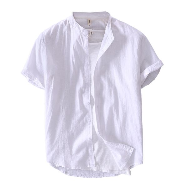 

2020 summer new short sleeve camisas masculinas, White;black