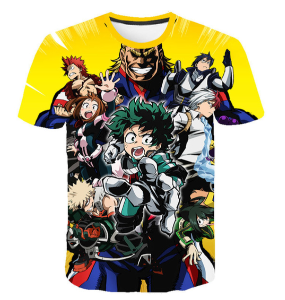 

2019 new anime funny t-shirt men women japanese t shirt boku no hero academia anime t shirts my hero academy 3d tee shirt q887, White;black