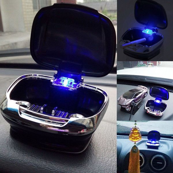 

универсальный портативный автомобильный сигаретный дым пепельница пепел цилиндр подстаканник со светодиодной