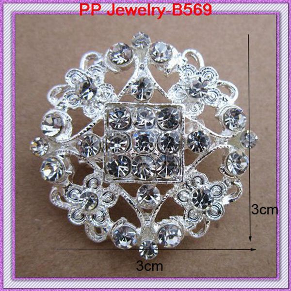 

exquisite alloy small flower rhinestone plate with silver brooch lead needle, Gray