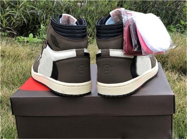 

2020 1 high travis scotts og ts sp 3m men casual shoes cactus jack dark mocha cd4487 -100 sports shoes sneakers 7 -13, Black
