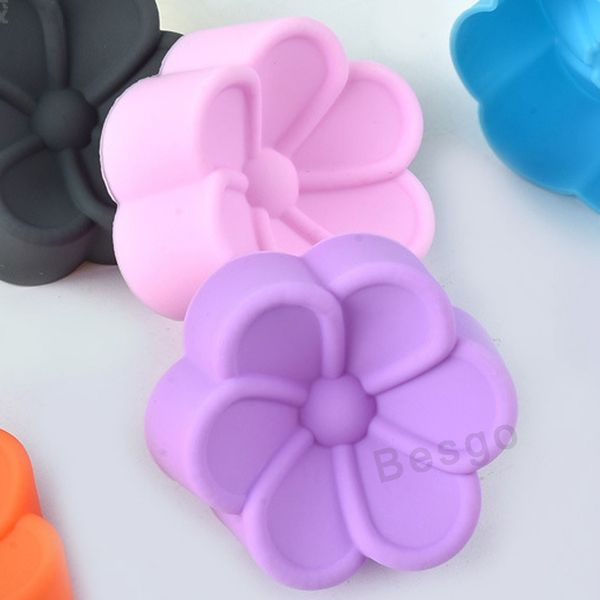 5cm Stampi in silicone a forma di fiore Stampo per sapone per le mani fai-da-te Stampo per torta in gel di silice Torte fondente Muffin Cupcake Strumenti per decorare la cottura DBC BH2777