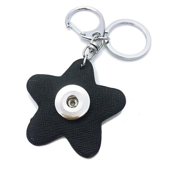 

pu leather key rings 012 colorful keychain interchangeable jewelry 18mm snap button key rings christmas gifts for women charm jewelry, Slivery;golden