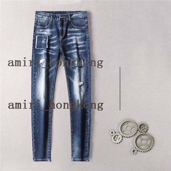 

new arrivals mens famous casual brand jeans designers design slim fashionable jeans motorcycle trousers pants men woman size28-38, Blue