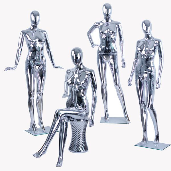 

fashion silver electroplating female mannequin sale, Khaki