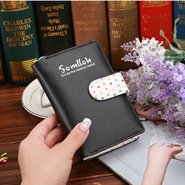 

small wallet women cute student coin purses mini money pocket frosted female short wallet soft coins bag pumping belt, Red;black