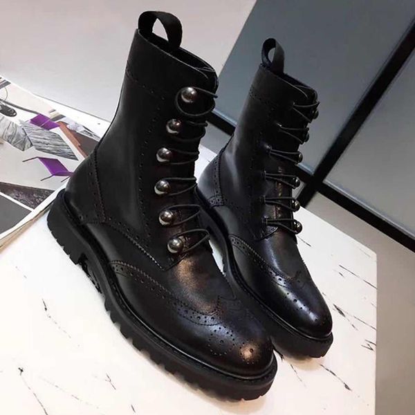 

2019 net red explosions luxury fashion classic wild martin boots 100% genuine leather shoes size35-41 factory direct, Black