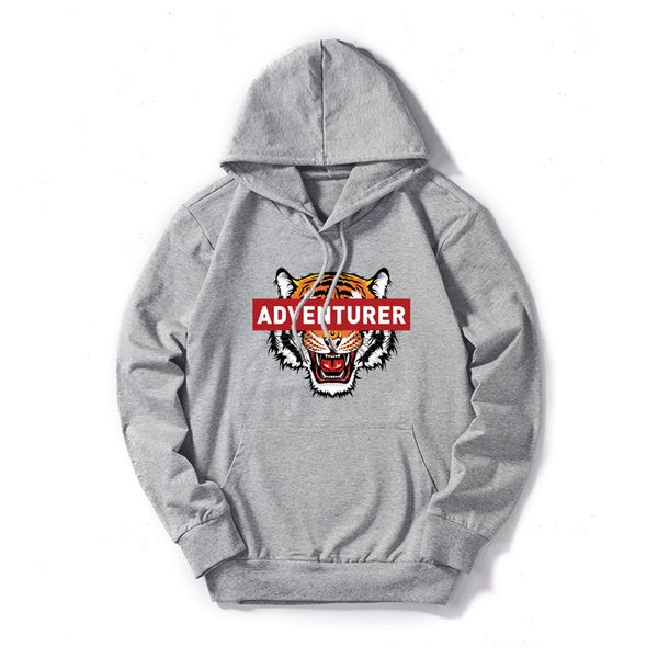 

casual hoodies for women men 2019 new trend tiger head designer hoodies mens luxury print hoodie plus size m-5xl, Black
