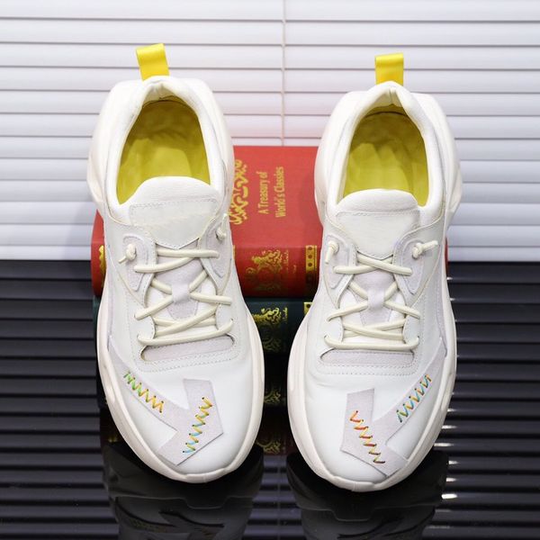 

cham, pion white casual shoes, leather shoes, non slip and wear resistant sports shoes, the trend of the times with the origina, Blue;gray