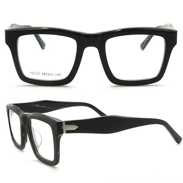 

vazrobe ацетат очки мужчины женщины tortoise толстые очки оправы для man fashion prescription зрелищной близорукости диоптрийной женский, Silver