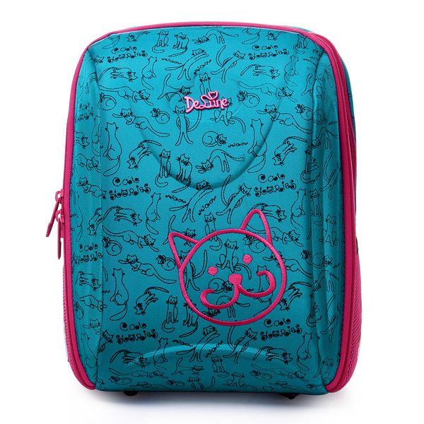 

delune brand 7-107 girls cute orthopedic cartoon cats backpack 5-9 years kids satchel school bags for children mochila infantil y200706