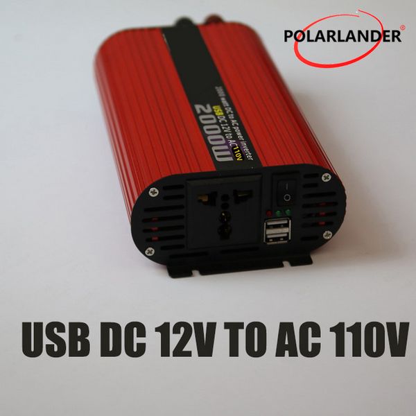 

car converter dc 12v to ac 110v/ dc 24v to ac 220v/ 24v 110v/ red oval 12v 220v/ dual usb power inverter