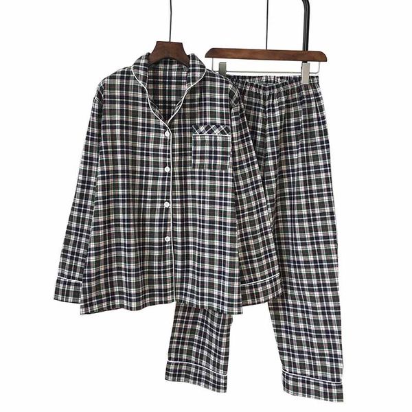 

ladies pajamas set black and white simple style autumn sleepwear set turn-down collar cardigan+pants cotton women loose homewear, Black;red