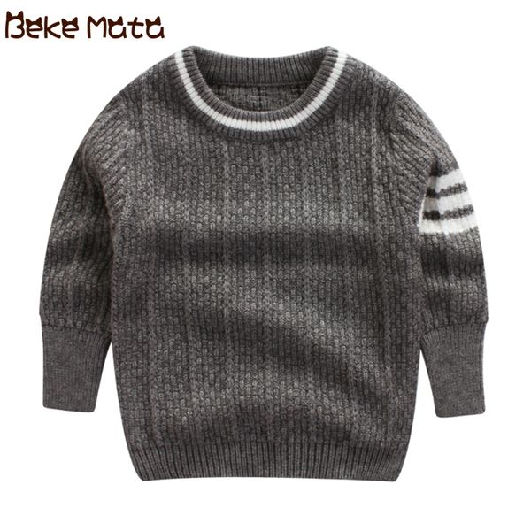 

beke mata дети свитер для мальчиков зима 2018 вязаного пуловер toldder мальчика свитер хлопка свитер с длинным рукавом 2-7y, Blue