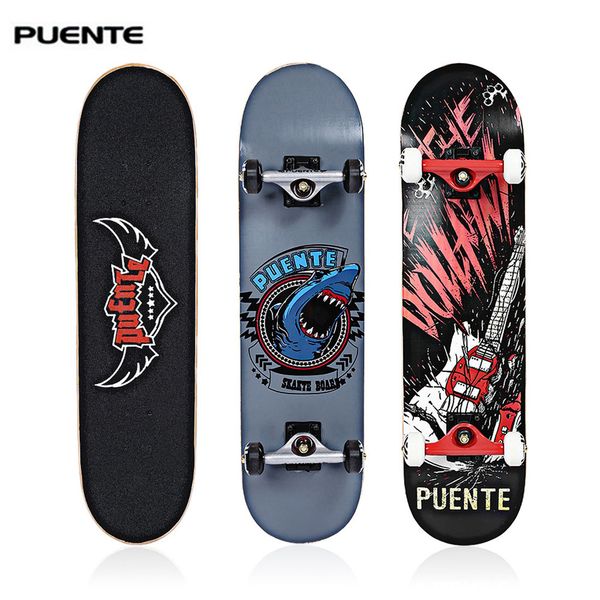

puente 608 four-wheel double kick deck skateboard longboard wheels waveboard hoverboard with t-shape gadget accessories